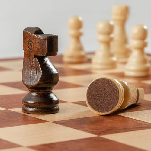 Ajedrez De Madera Con Almacenamiento Juego De Mesa Para Adul