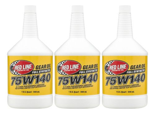 Aceite Sintetico Red Line 75w140 Gl5 Para Diferencial 3pz