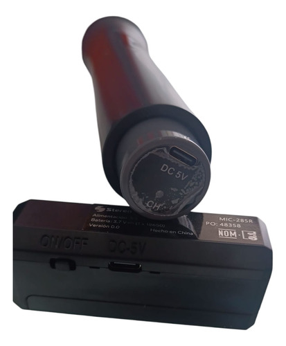 Micrófono Inalámbrico Karaoke C/batería Recargable Mic-285r Negro