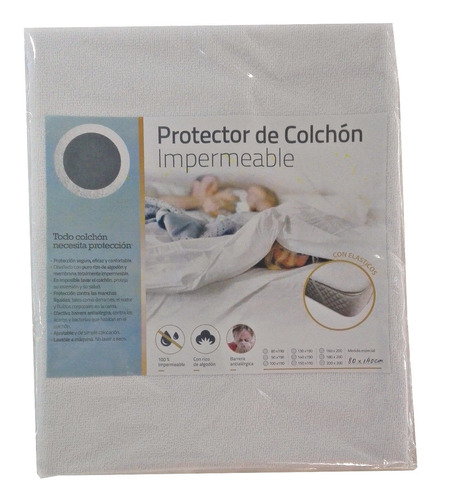 Protector Cubre Colchon Cuna Impermeable Toalla Y Pvc 140x90