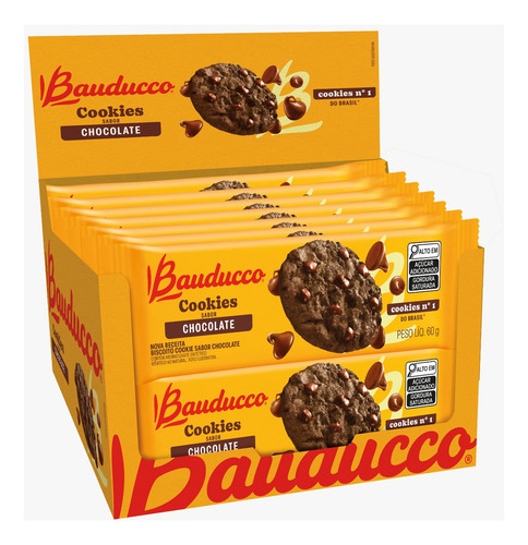 Cookies Chocolate Bauducco 60g - Caixa C/45 Unid
