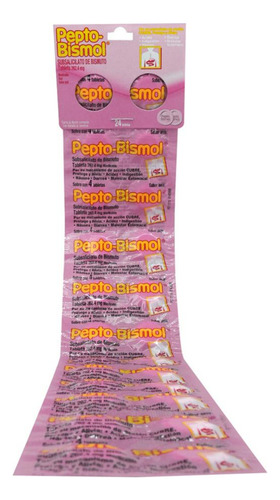Pepto Bismol Tabletas Sabor Anís 262 Mg, 24 Tabletas