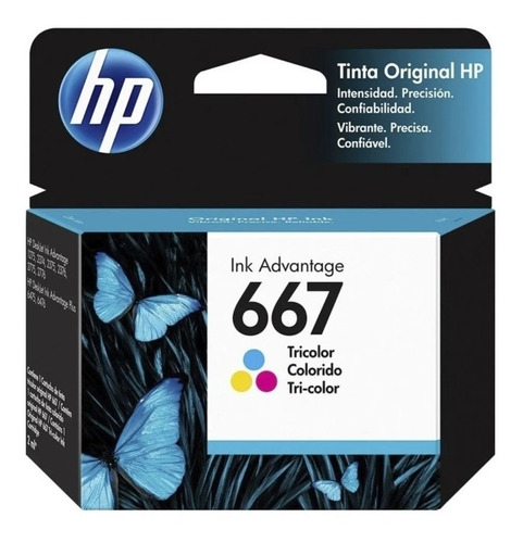 Cartucho Hp 667 Colorido Original - 2376 2776 6476