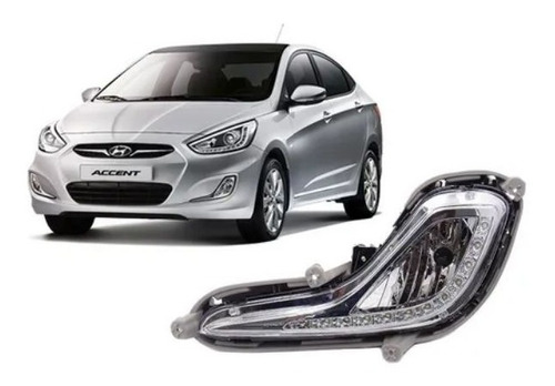 Neblinero Izquierdo Con Led Hyundai Accent Rb 2012-2020