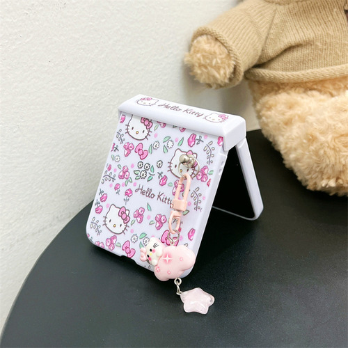 Funda De Hello Kitty Con Dije Para Celular Zflip3/4/5/6