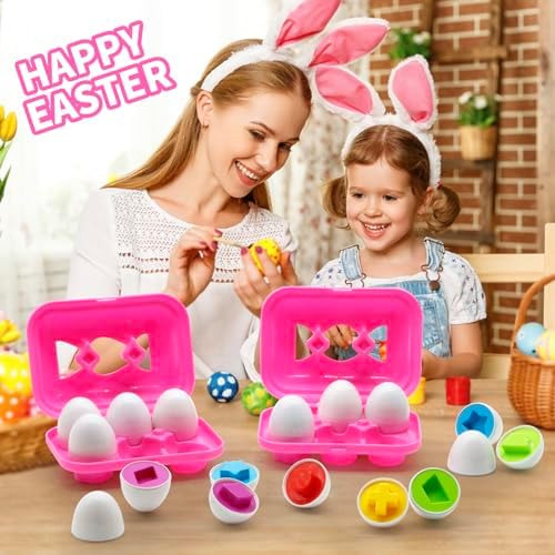Moontoy Huevos A Juego Con Formas De Colores Para Niños Pequ