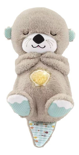 Resplandece Y Respira Lindo Peluche Oso Nutria Gris