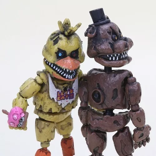 6 Bonecos 14cm Articuladados Five Nights Freddy Chica Foxy..