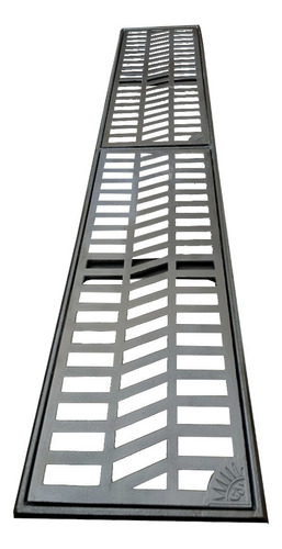 Ralo Linear 20x100 Alumínio Reforçado Grelha C/aro 19 Metros