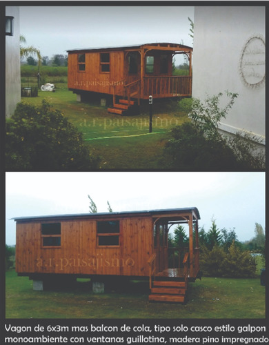 Imagen 8 de 8 de Construcción De Vagones Cabañas Estilo Antiguo De Madera