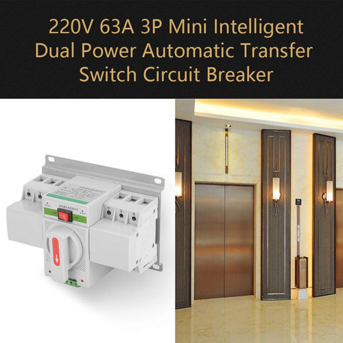 Interruptor De Transferencia 1pc 3p, 220v 63a Mini Inte...