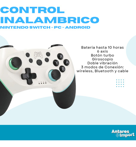 Control Inalámbrico Nintendo Switch Lite Oled Android Pc 