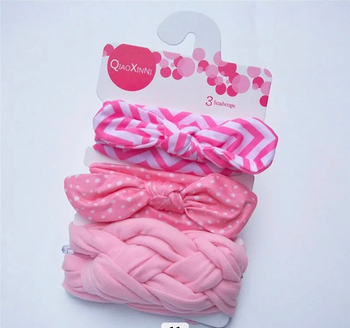 Set Balacas Tipo Turbante Para Niñas