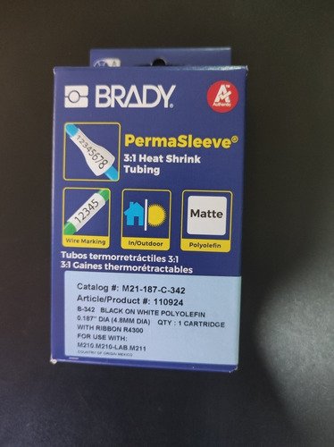 Cinta Termocomtraible Awg 20-10 Brady 