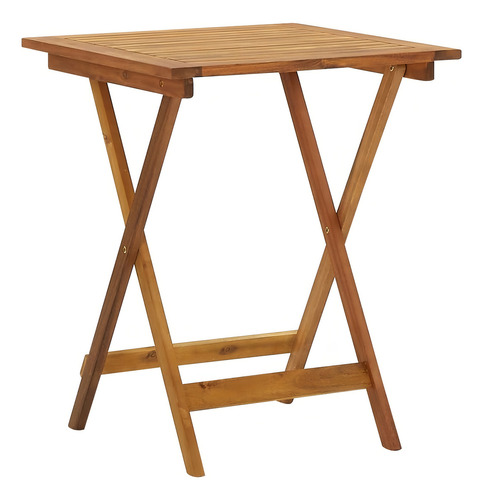 Mesa De Jardín Plegable 23.6 X23.6 X29.5 Madera De Acacia Color Café