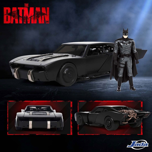 Imagen 10 de 10 de The Batman Batimovil Con Figura Dc Jada Escala 1:24 Original