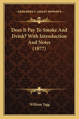 Libro Does It Pay To Smoke And Drink? With Introduction A...