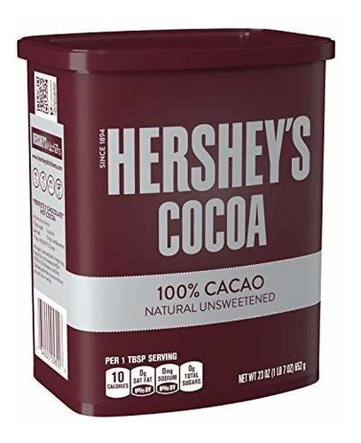 Sin Azúcar Natural De Hershey 100% Cacao Caliente, Hornear, 