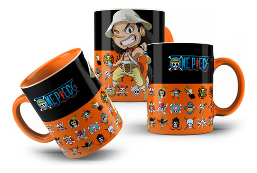 Caneca Usopp Atirador One Piece Anime Bando Do Chapéu