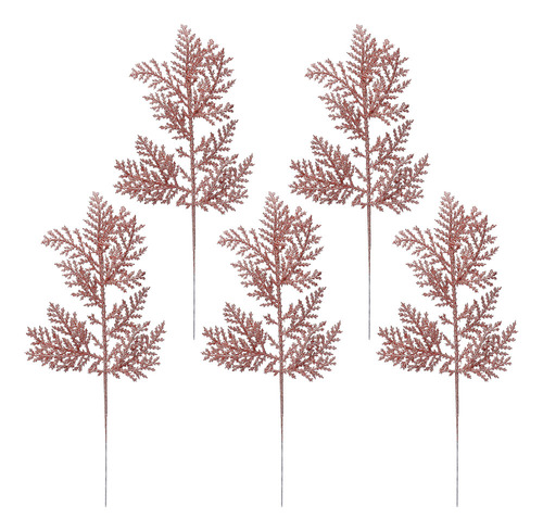 12 Ramas De Pino De Imitación De Color Rojo Brillante