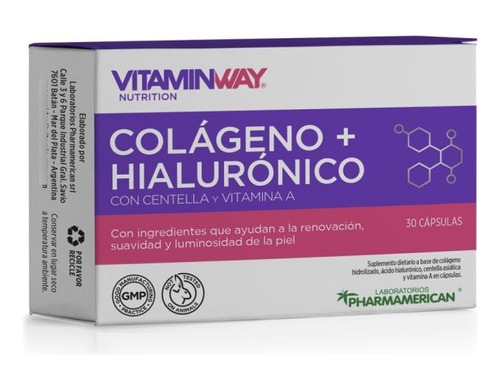 Pack X 3 Colageno + Hialuronico Vitamin Way X30 Capsulas