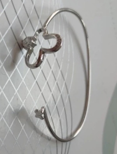 Imagen 4 de 6 de Pulsera Plata 925 Con Circón Se Abre Para Charm ... Milenoil