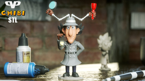 Imagen 2 de 3 de Escultura Coleccionable Inspector Gadget Chibi Para Chibi X