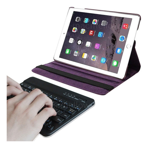 iPad 10.2 8va Gen Funda Cover Forro 360° + Teclado Bluetooth