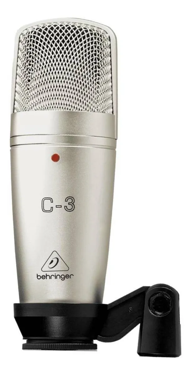 Micrófono Behringer C-3 condensador cardioide y omnidireccional plateado