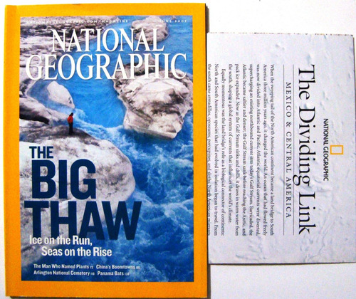 Nat Geo Central America Mexico Revista Mapa Doble Junio 2007