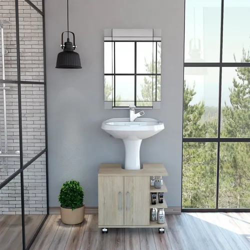 Combo Reflekta 46 Mueble De Lavamanos Bath + Espejo Genova
