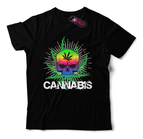 Remera Cannabis Marihuana Calavera Chala Can7 Dtg Premium