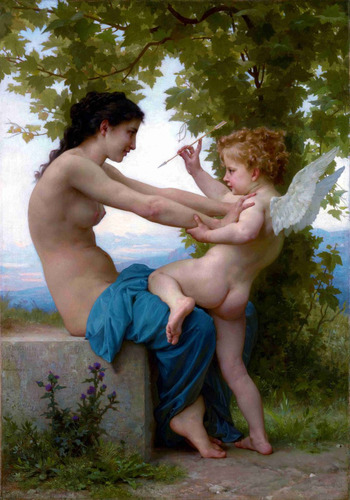 Lienzo Canvas Arte Joven Vs Eros William Bouguereau 100x70