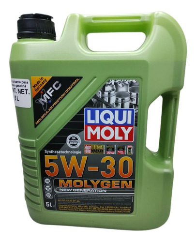 Molygen 5w30 Aceite Sintetico Antifriccionante Para Motor 5l