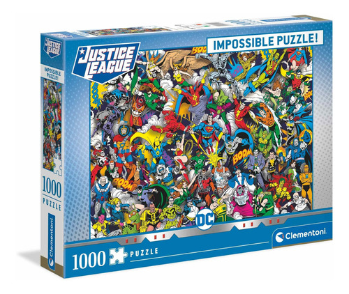 Rompecabezas Liga De La Justicia Imposible 1000 Pz Clementoni Italia Reto Dc Comics Justice League Superman Batman