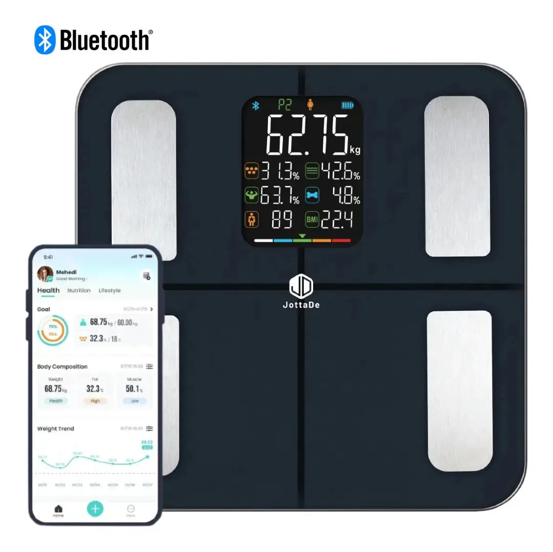 Balanza Digital Inteligente Bluetooth Análisis Corporal Personal 180 kg Bioimpedancia JD iF1334B