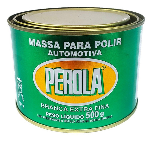 Massa De Polir Automotiva Branca Extra Fina Pérola 500g N2