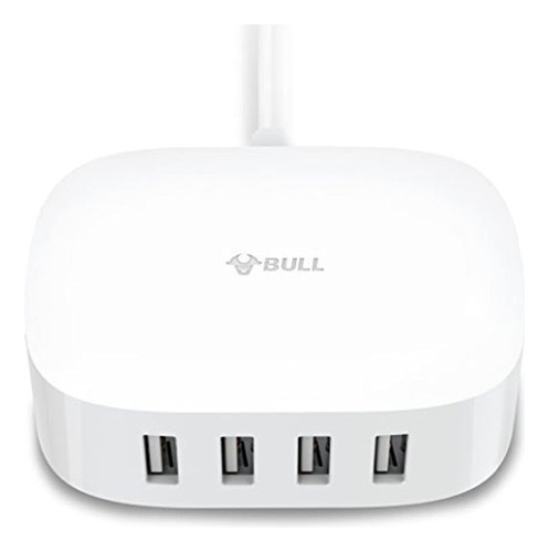 Estacion De Carga Usb Bull Desktop Con 4 Puertos Adaptador