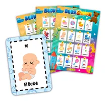 Comprar Lotería Baby Shower Feliz Niño 100 Tablas Imprimibles Juegos