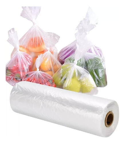 100 Bolsas Plásticas Papelero Verduras Pan Basura 25x35