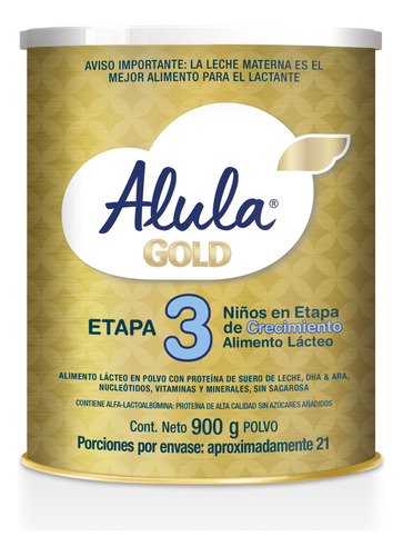 Formula De Crecimiento Progress Alula Gold 3 Lata X 900 Grs