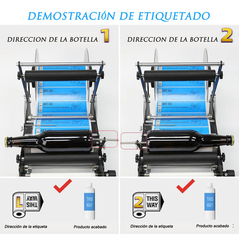 Maquina Etiquetadora De Botellas Manual Semiautomática Vette Mt-50