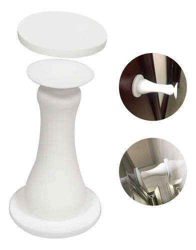 Tapón Magnético Autoadhesivo Para Puerta Blanco Reutilizable
