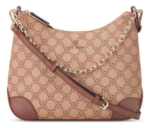 Bolsa Cross Body Nine West Ngc559313 Para Mujer Acabado de los herrajes Niquel Color BEIGE/MULTI Color de la correa de hombro Beige Diseño de la tela Liso