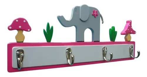 Perchero De Pared Para Ni a. Decoraci n Infantil En Madera
