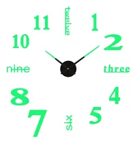 Comprar Reloj De Pared Luminoso 3d Moderno, Pegatinas Diy
