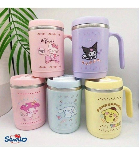 Vaso Termico Sanrio Kitty Cinnamoroll My Melody Pompompurin Rosa My Melody