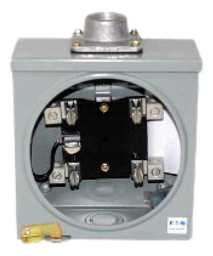 Base De Medidor Cuadrada 100 Amp Con 5 Mordazas . Eaton