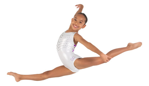 Leotardo Gimnasia Gilling Activewear Spark Plateado 8