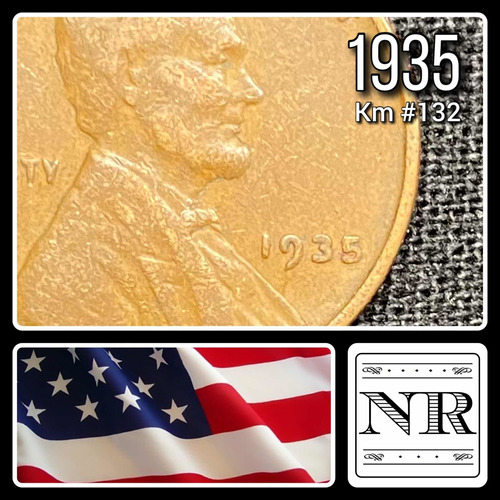 Estados Unidos - 1 Cent - Año 1935 - Liso - Lincoln Wheat